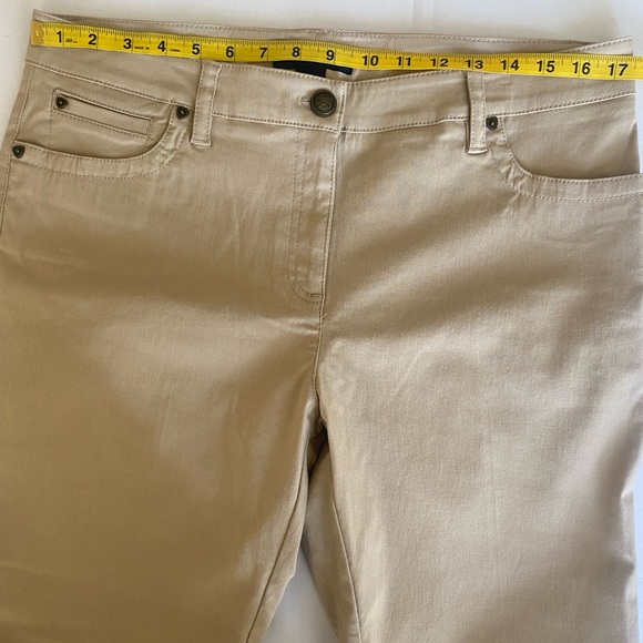 Larry Levine Classic Fit Stretch Pants Size 14 Khaki Color NWOT Comfort Casual - Picture 6 of 11